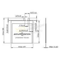 Фото AS0849049 4.35V 140mAh